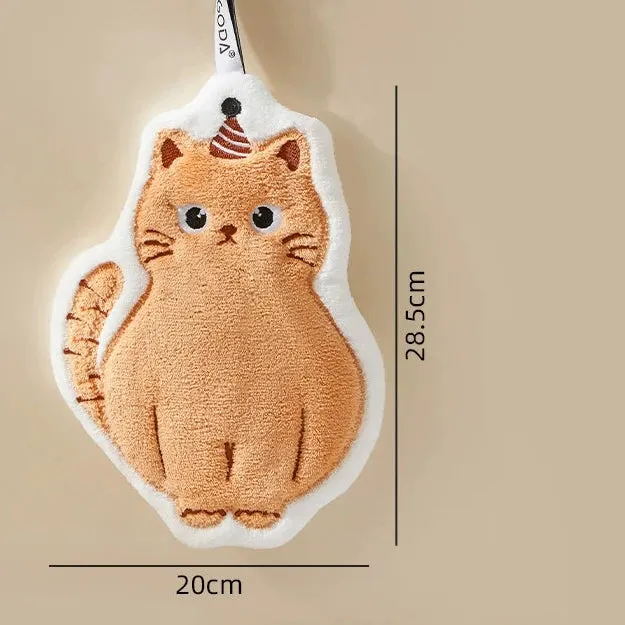 Cute Kitten Hanging Hand Towels