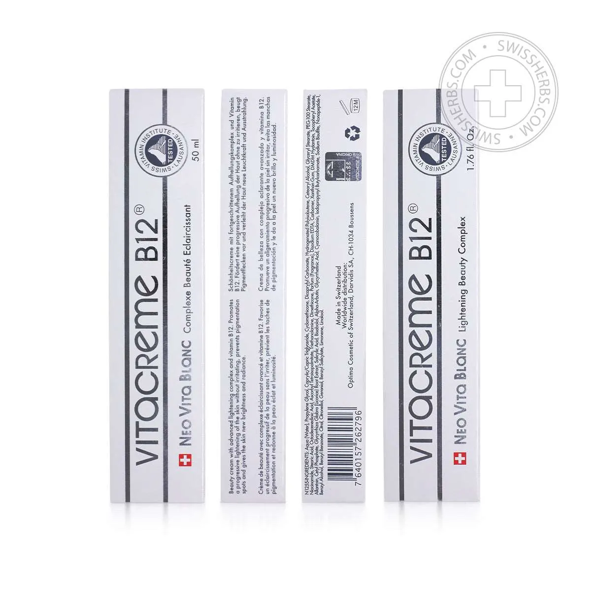 Vitacreme B12 VITA BLANC face and neck skin lightening cream against age spots, 50 ml.